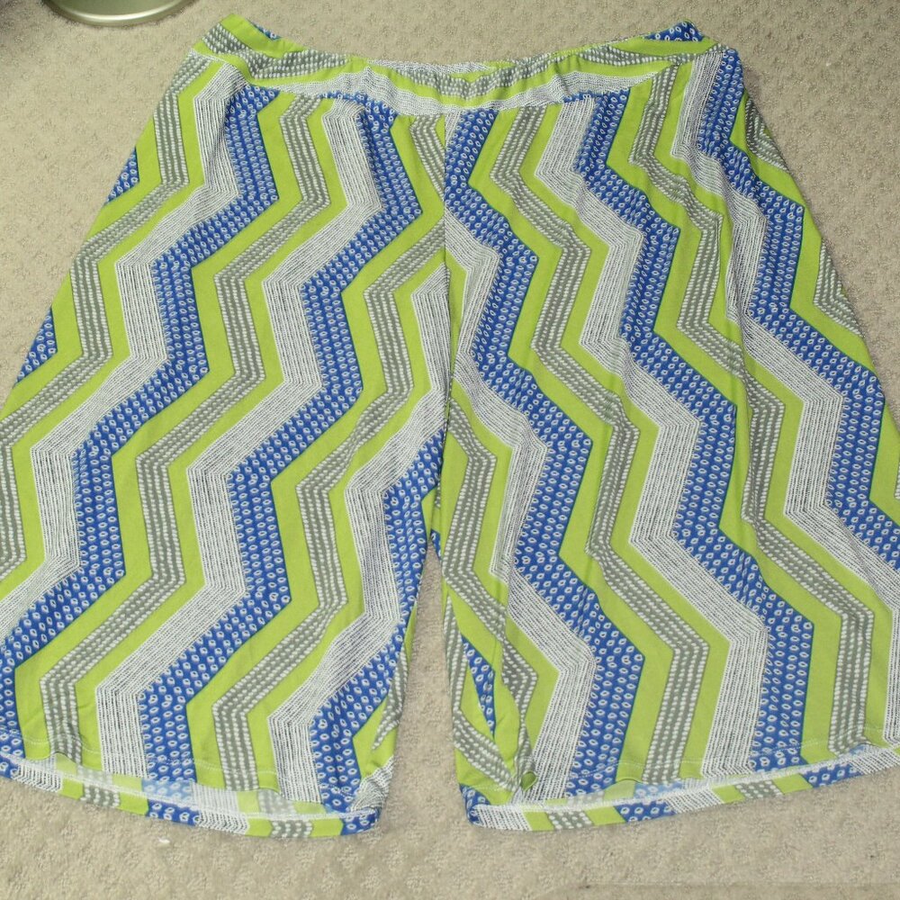 Cato Woman Size 18/20W Colorful Print Wide Leg Stretch Palazzo Pants